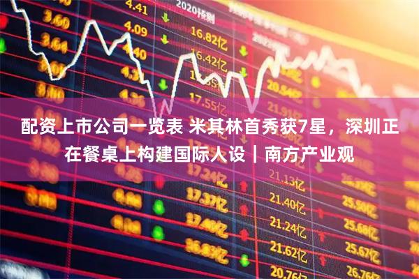 配资上市公司一览表 米其林首秀获7星，深圳正在餐桌上构建国际人设｜南方产业观